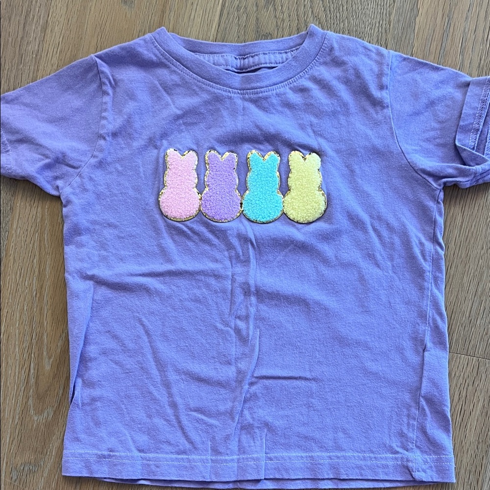 Purple Kids T-Shirt with Bunny Design